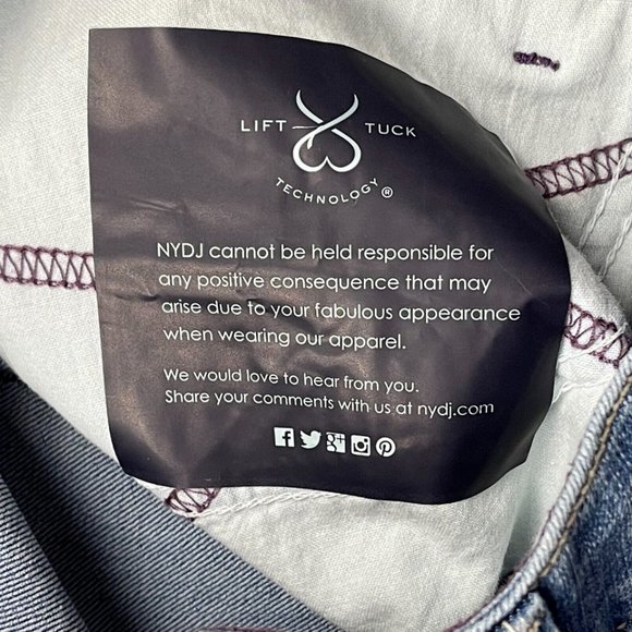 NYDJ Bootcut Denim Jeans Women‎ 6 NWT $114 Stretch Cotton Pockets Slimming Blue - Picture 12 of 12